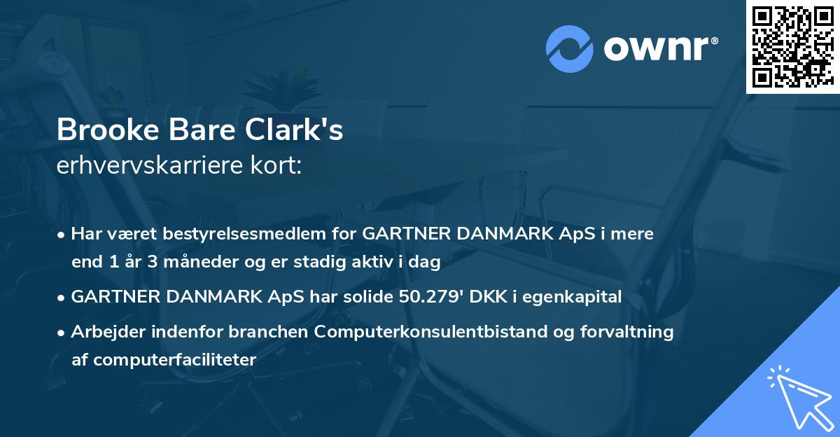 Brooke Bare Clark's erhvervskarriere kort