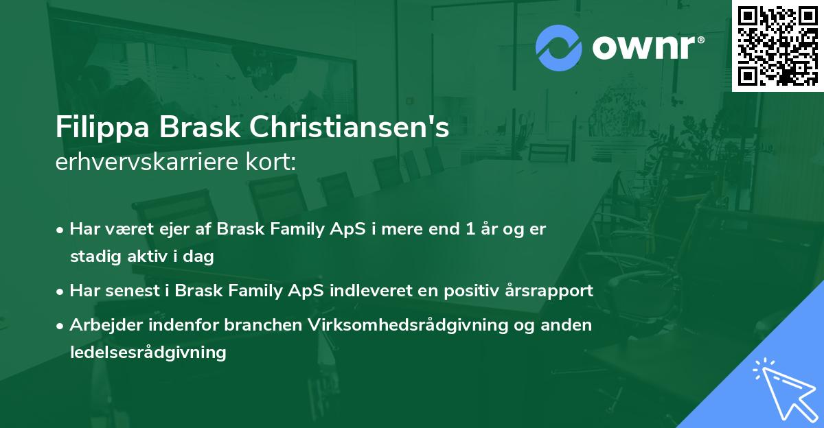 Filippa Brask Christiansen's erhvervskarriere kort