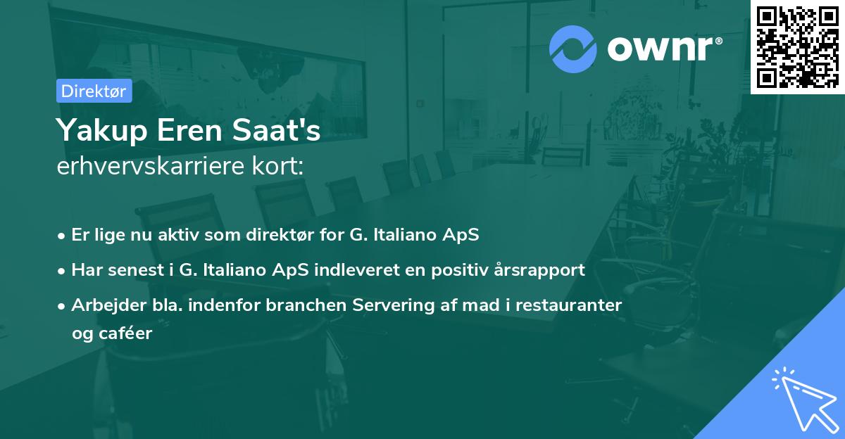 Yakup Eren Saat's erhvervskarriere kort