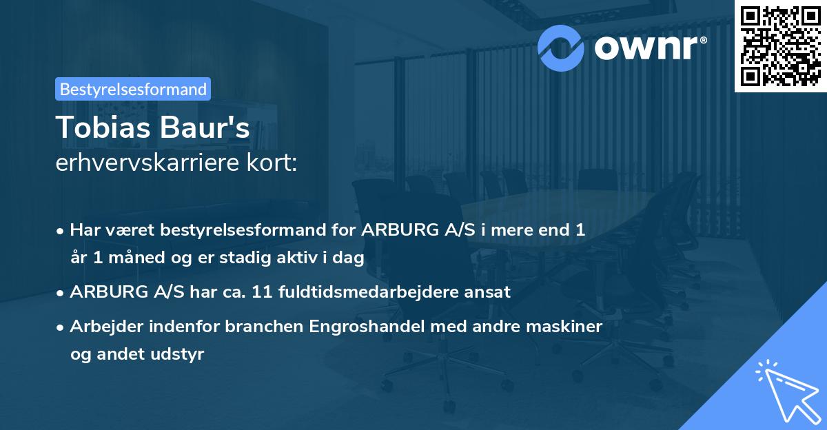 Tobias Baur's erhvervskarriere kort