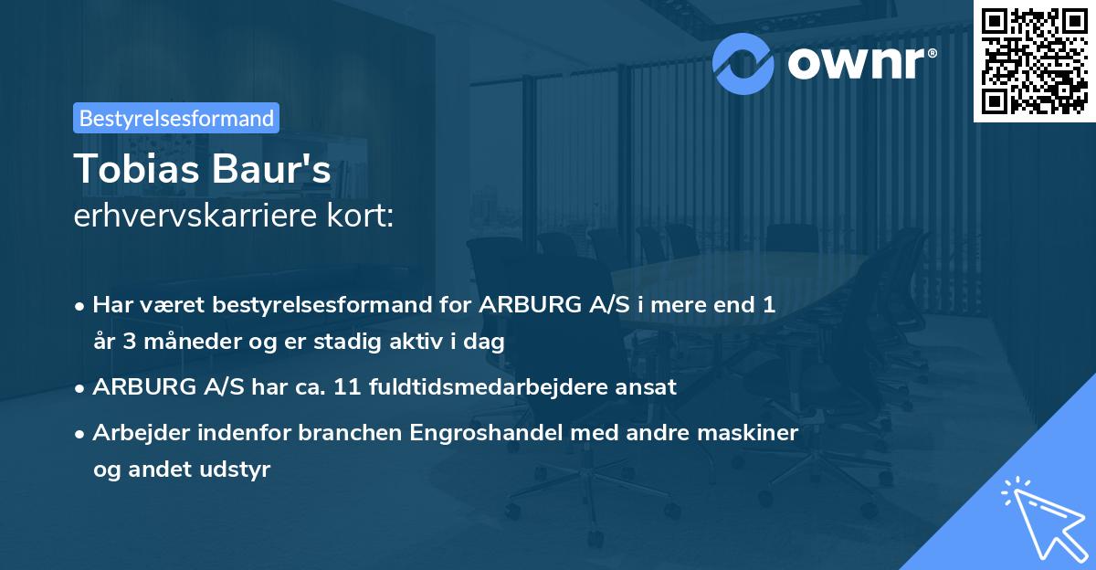 Tobias Baur's erhvervskarriere kort