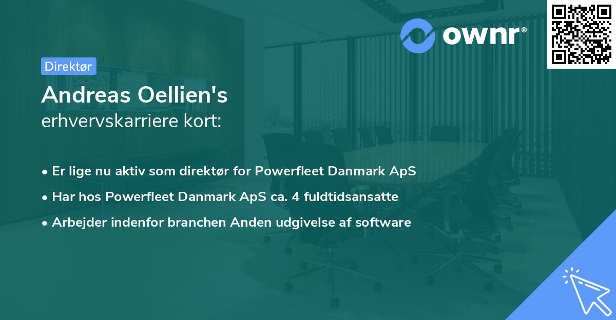 Andreas Oellien's erhvervskarriere kort