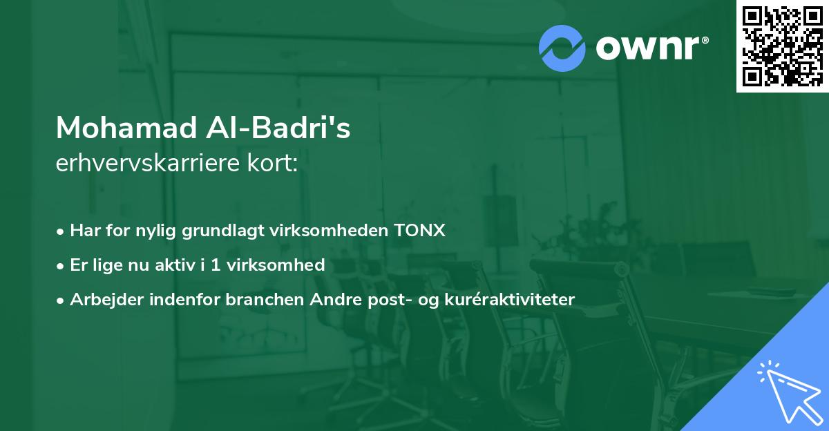 Mohamad Al-Badri's erhvervskarriere kort