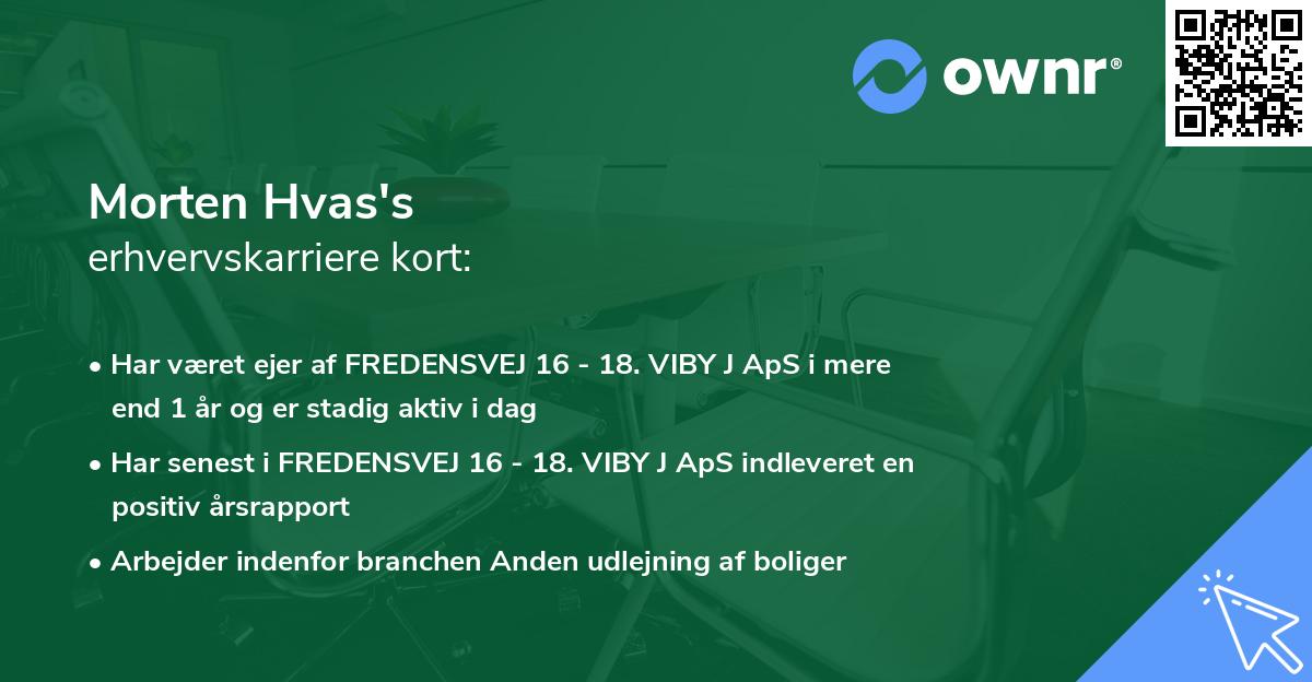 Morten Hvas's erhvervskarriere kort