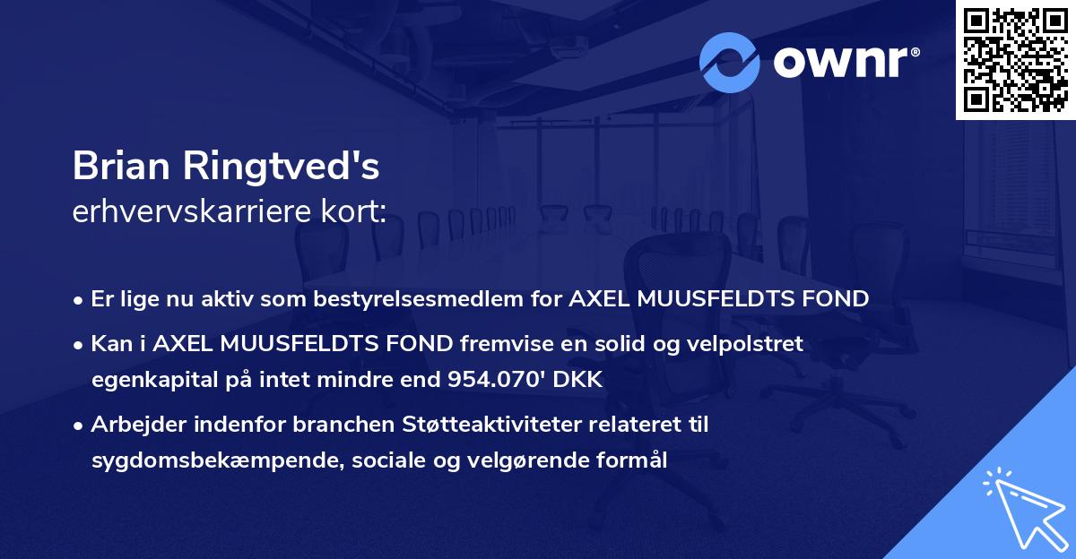 Brian Ringtved's erhvervskarriere kort