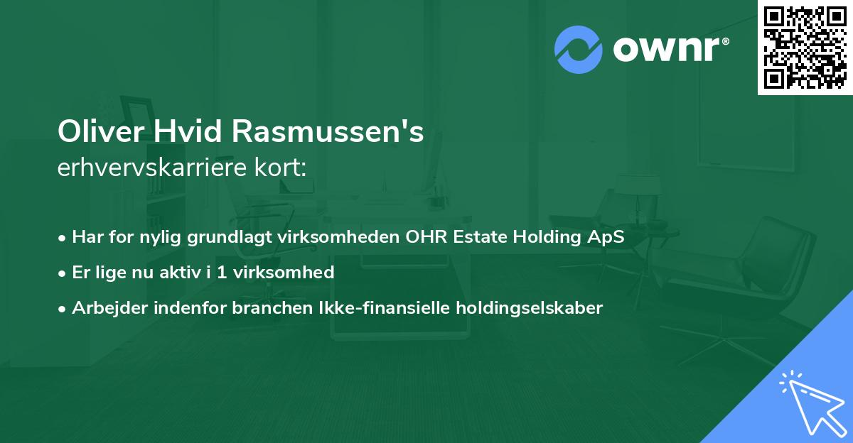 Oliver Hvid Rasmussen's erhvervskarriere kort