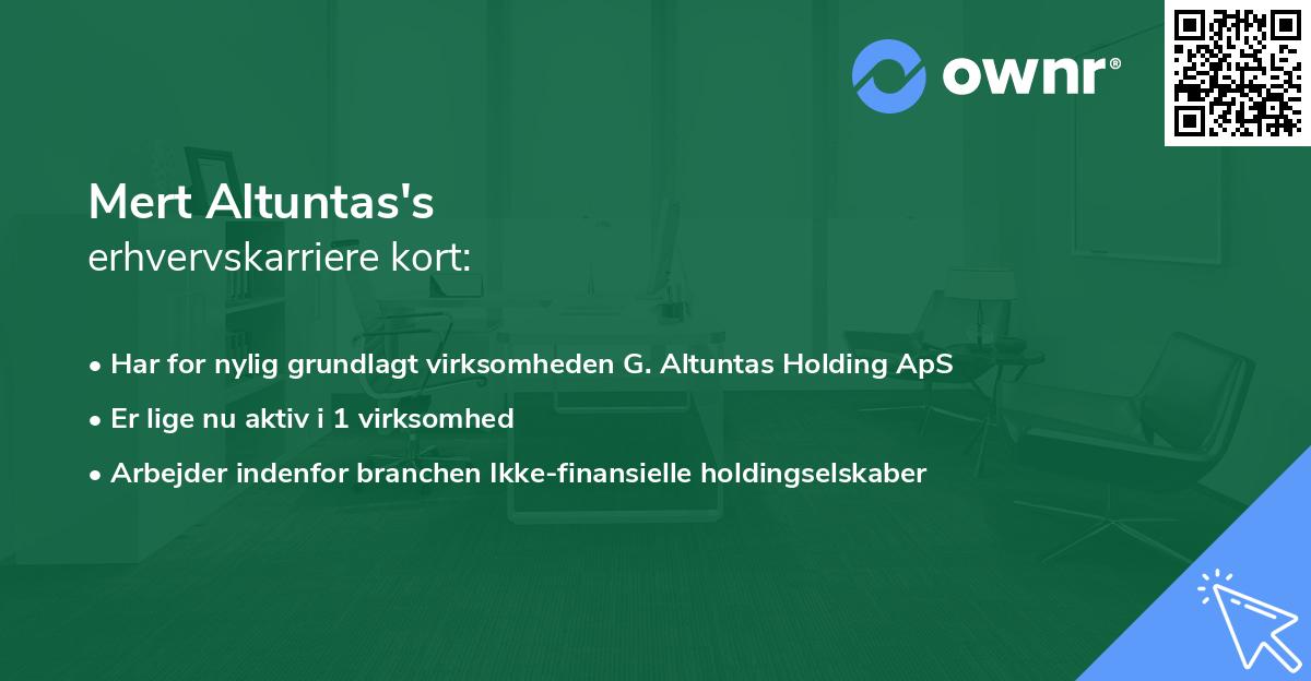 Mert Altuntas's erhvervskarriere kort