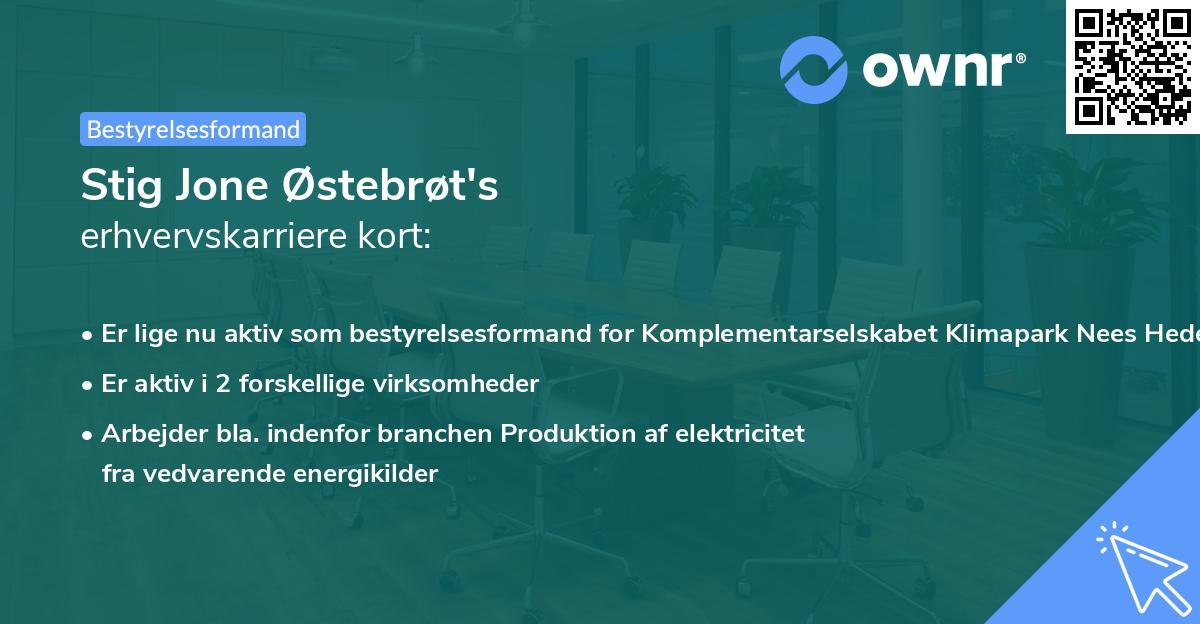 Stig Jone Østebrøt's erhvervskarriere kort