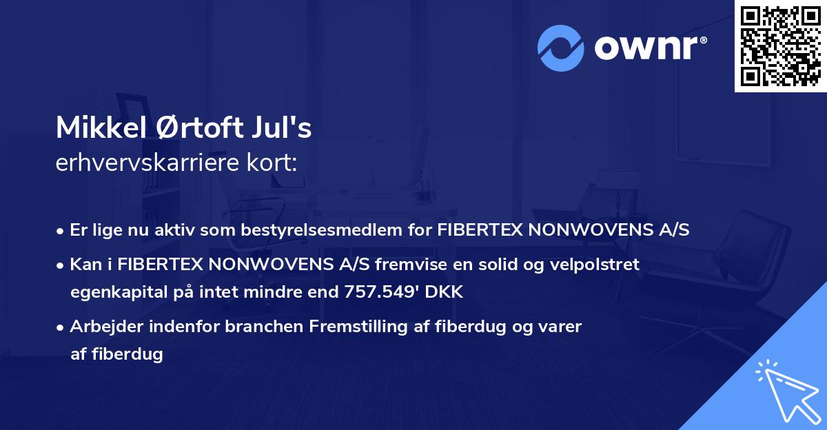 Mikkel Ørtoft Jul's erhvervskarriere kort