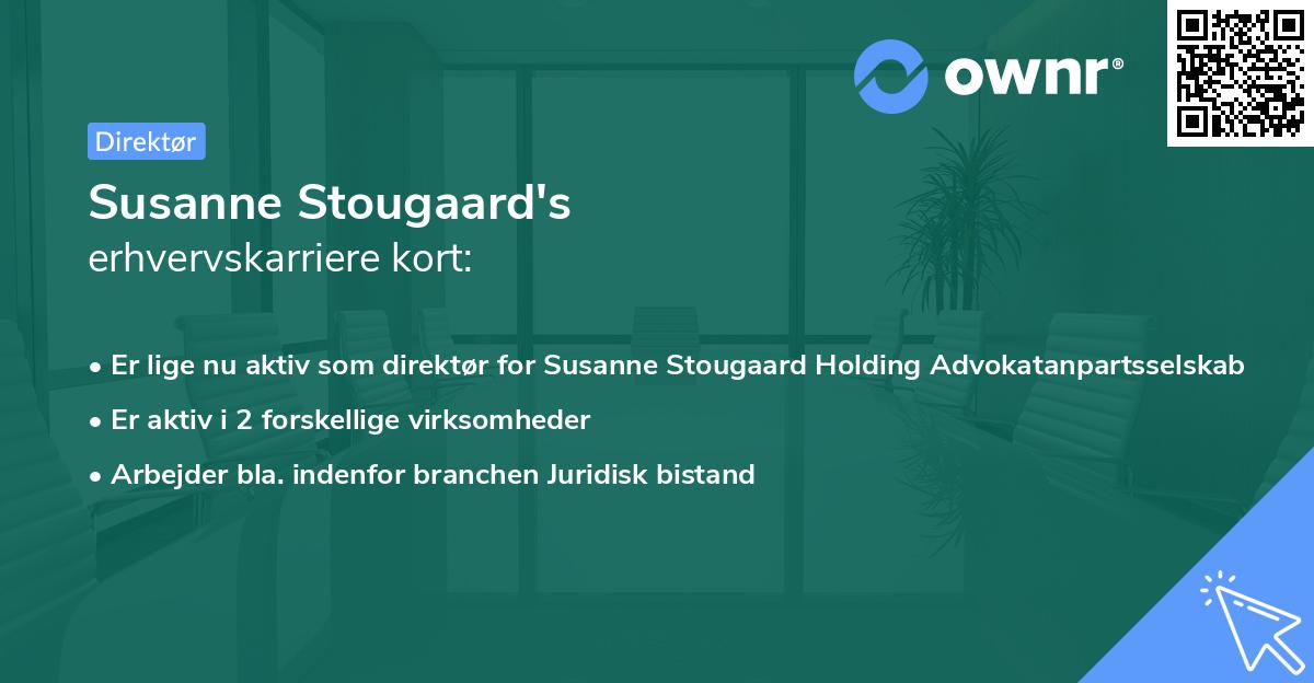 Susanne Stougaard's erhvervskarriere kort