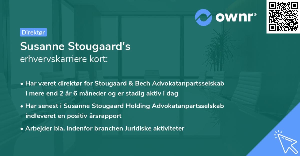 Susanne Stougaard's erhvervskarriere kort