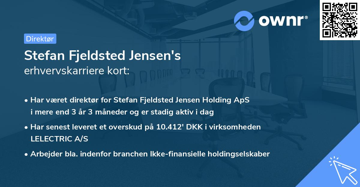 Stefan Fjeldsted Jensen's erhvervskarriere kort