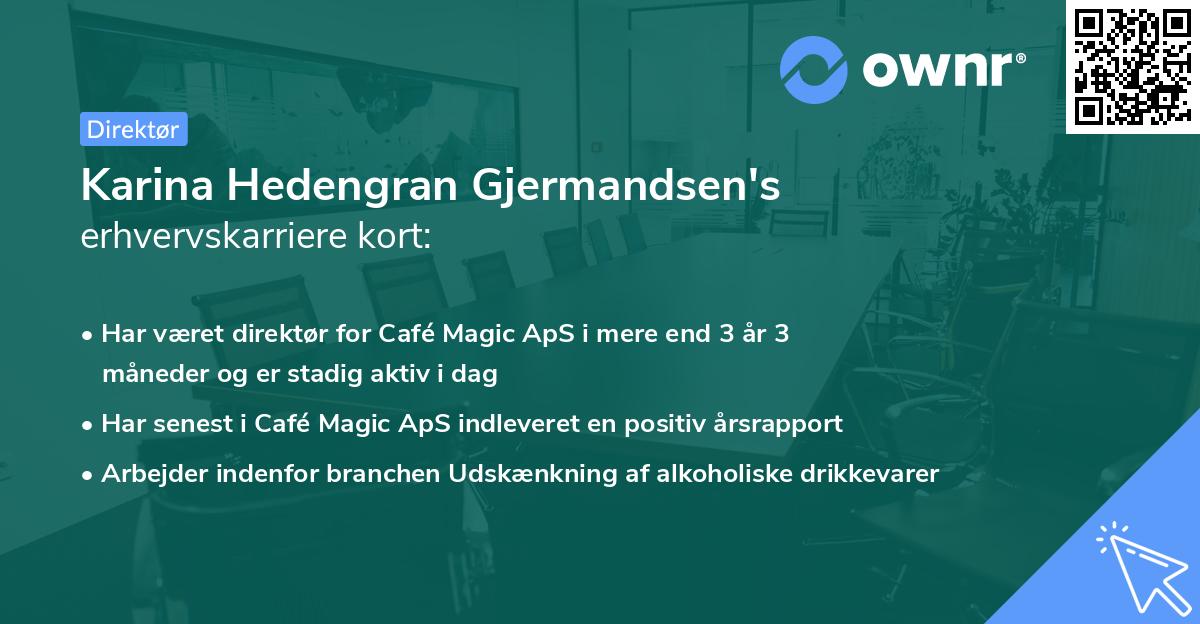Karina Hedengran Gjermandsen's erhvervskarriere kort