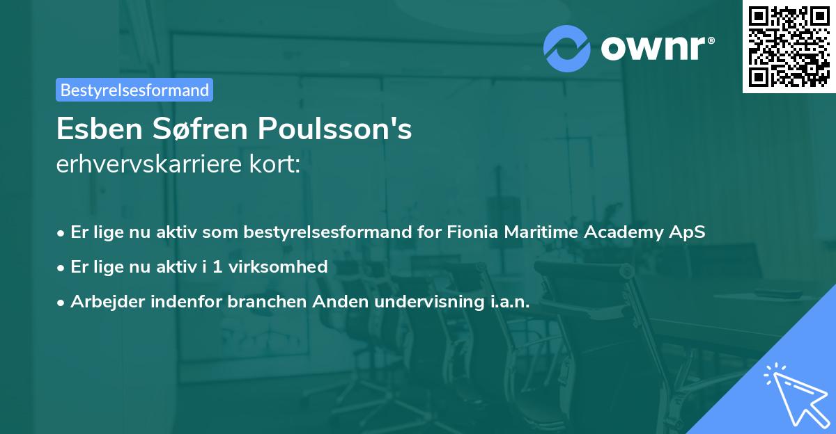 Esben Søfren Poulsson's erhvervskarriere kort