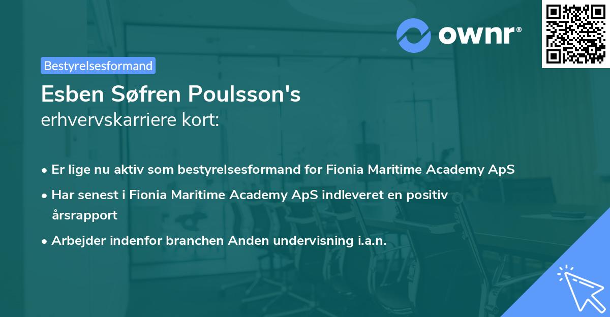 Esben Søfren Poulsson's erhvervskarriere kort