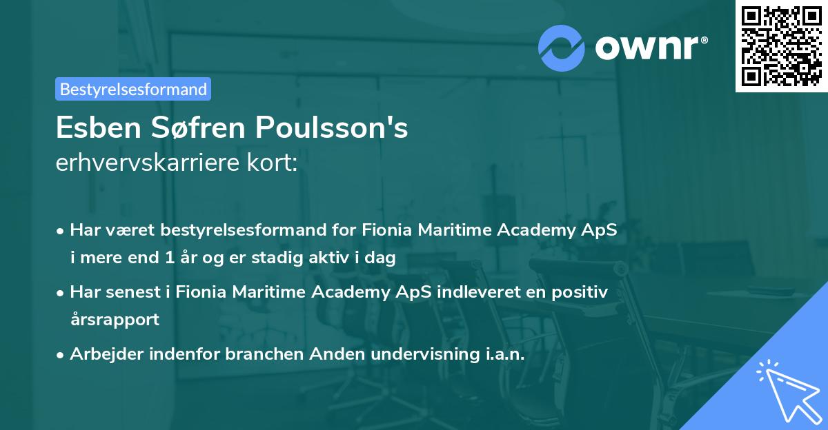 Esben Søfren Poulsson's erhvervskarriere kort