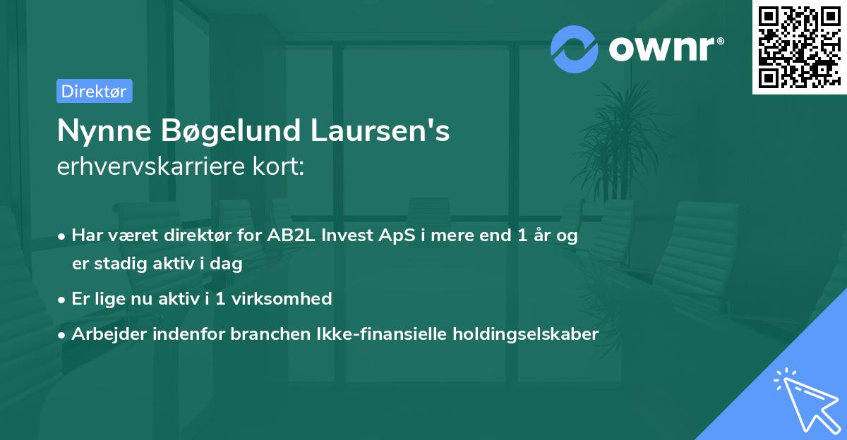 Nynne Bøgelund Laursen's erhvervskarriere kort