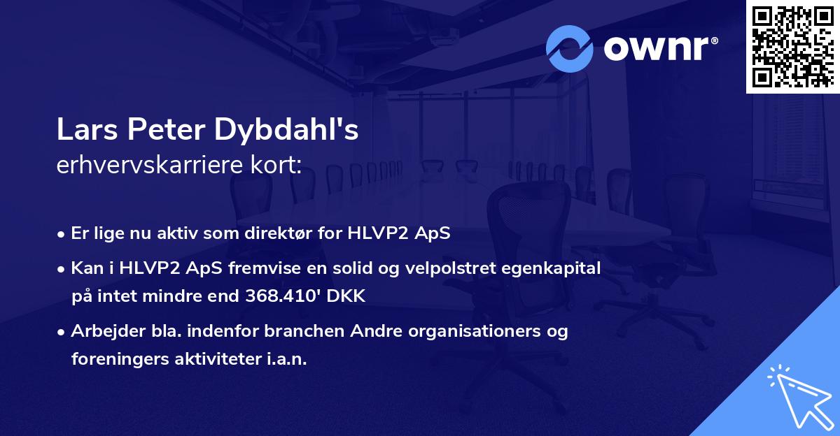 Lars Peter Dybdahl's erhvervskarriere kort