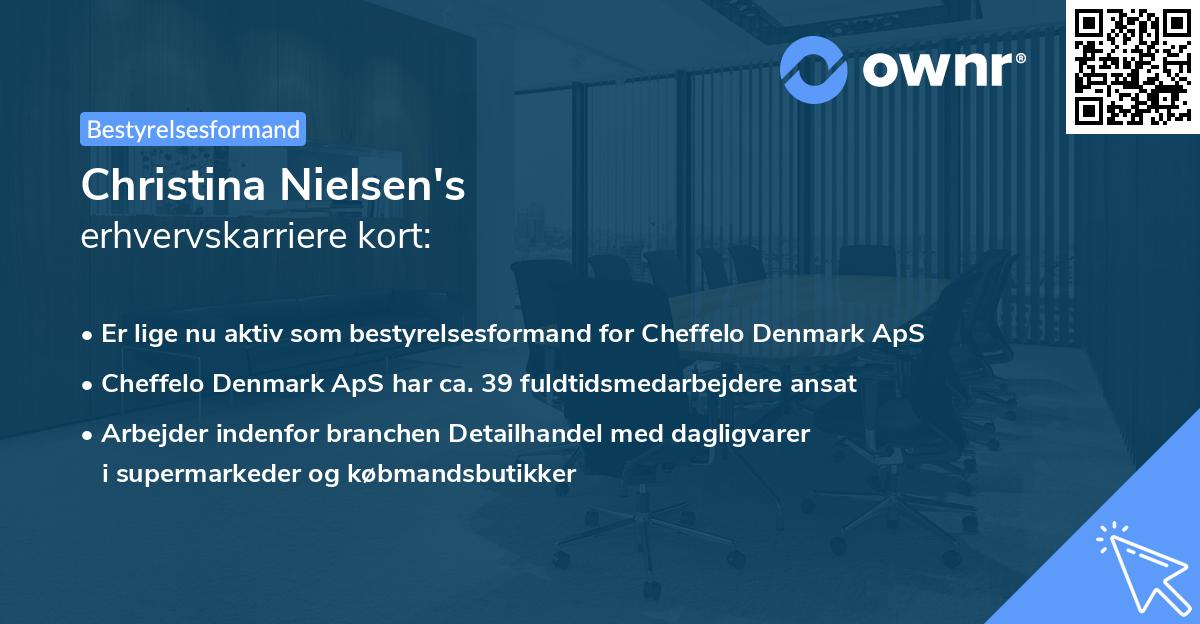 Christina Nielsen's erhvervskarriere kort