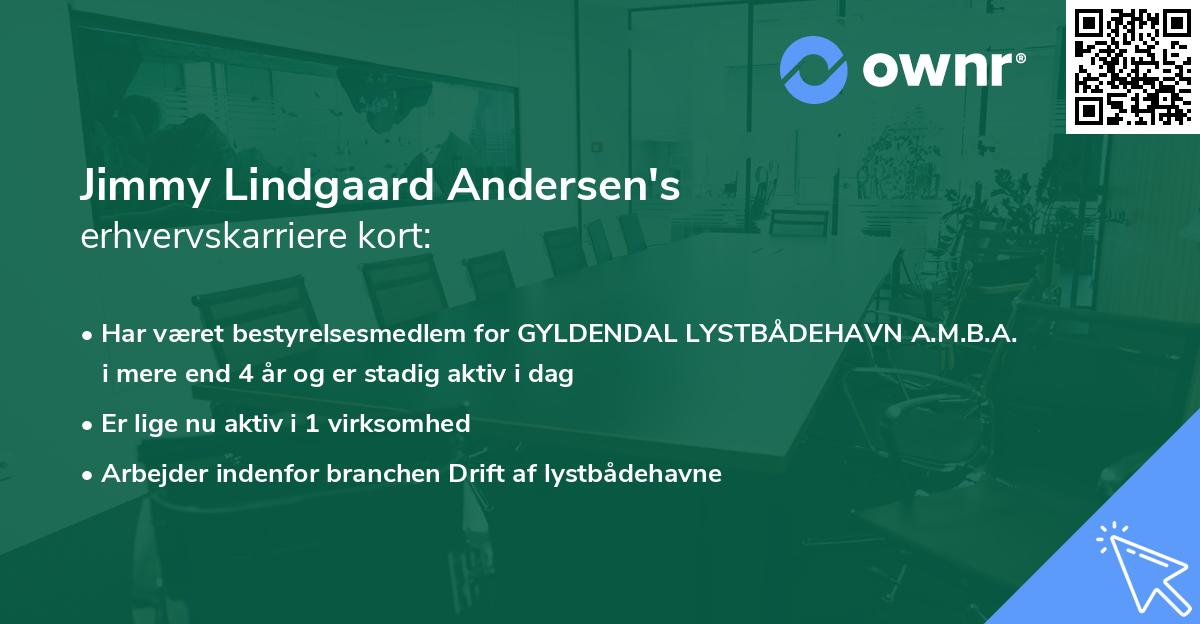 Jimmy Lindgaard Andersen's erhvervskarriere kort