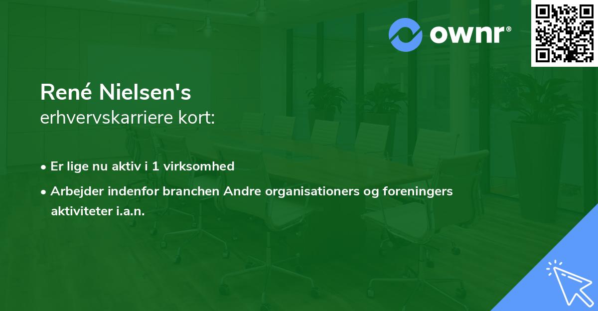 René Nielsen's erhvervskarriere kort