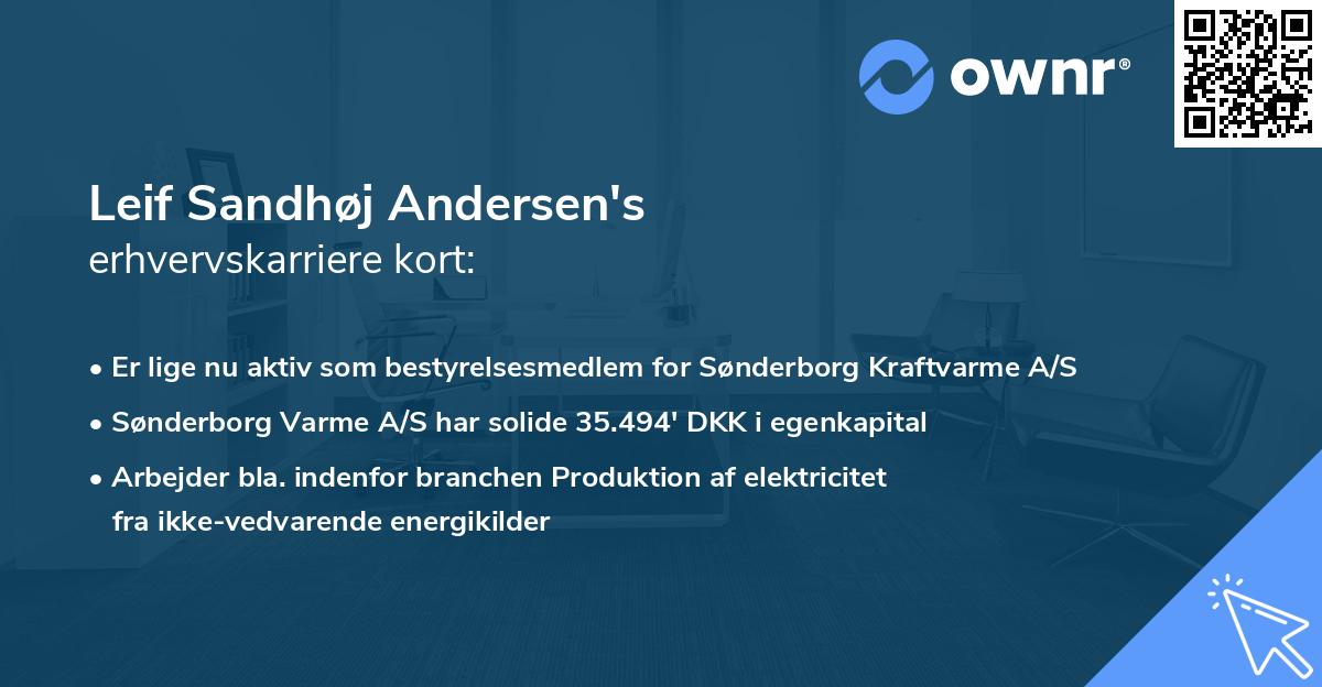 Leif Sandhøj Andersen's erhvervskarriere kort