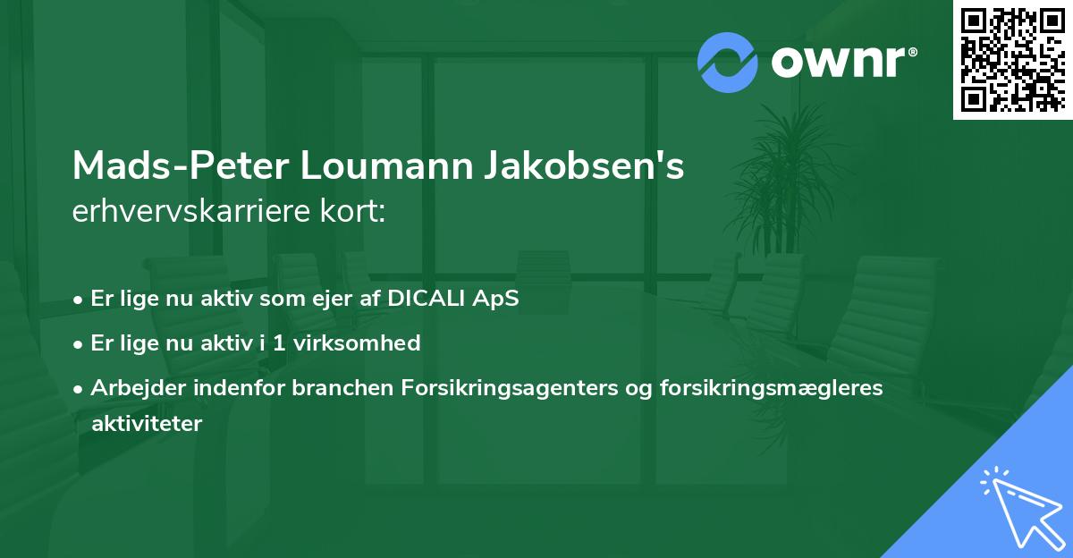 Mads-Peter Loumann Jakobsen's erhvervskarriere kort