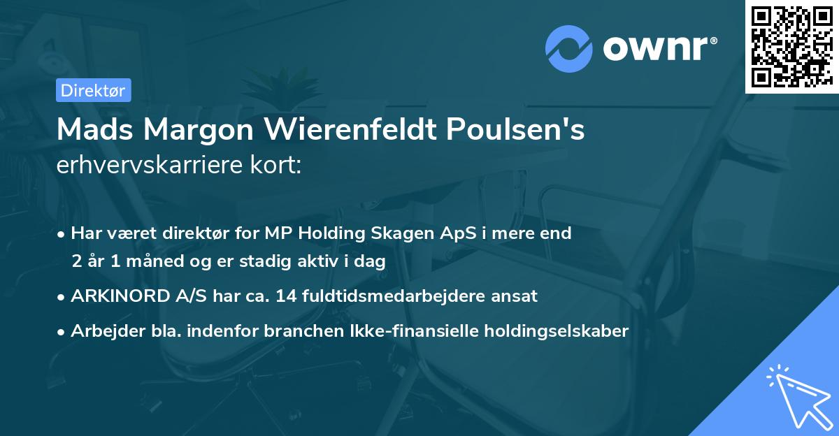 Mads Margon Wierenfeldt Poulsen's erhvervskarriere kort