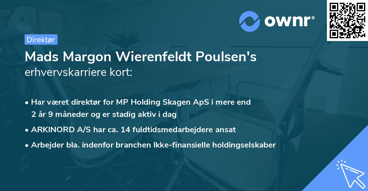 Mads Margon Wierenfeldt Poulsen's erhvervskarriere kort