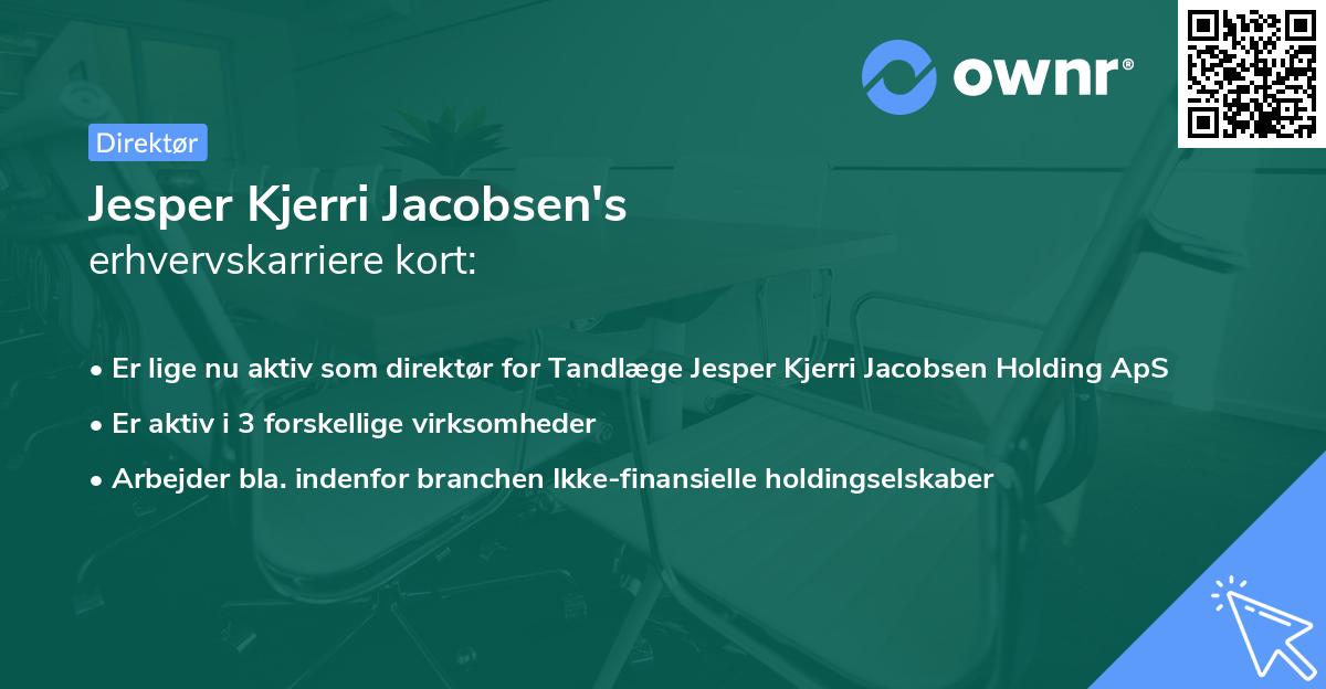 Jesper Kjerri Jacobsen's erhvervskarriere kort