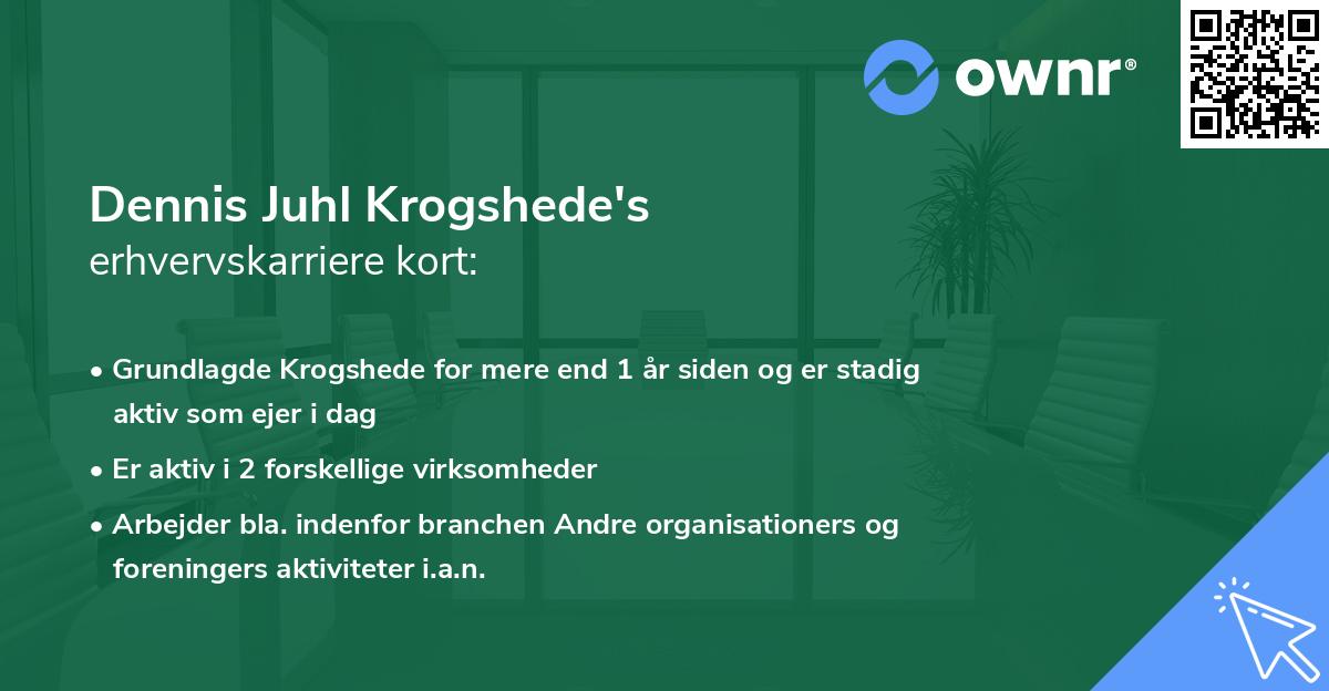 Dennis Juhl Krogshede's erhvervskarriere kort