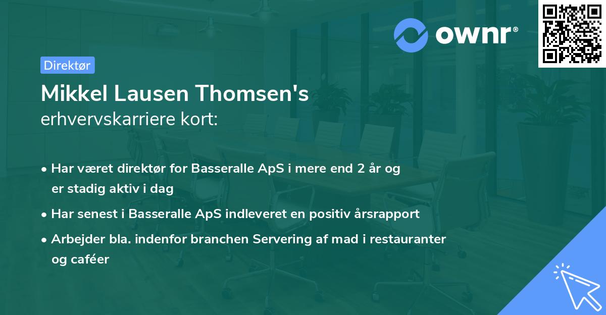 Mikkel Lausen Thomsen's erhvervskarriere kort