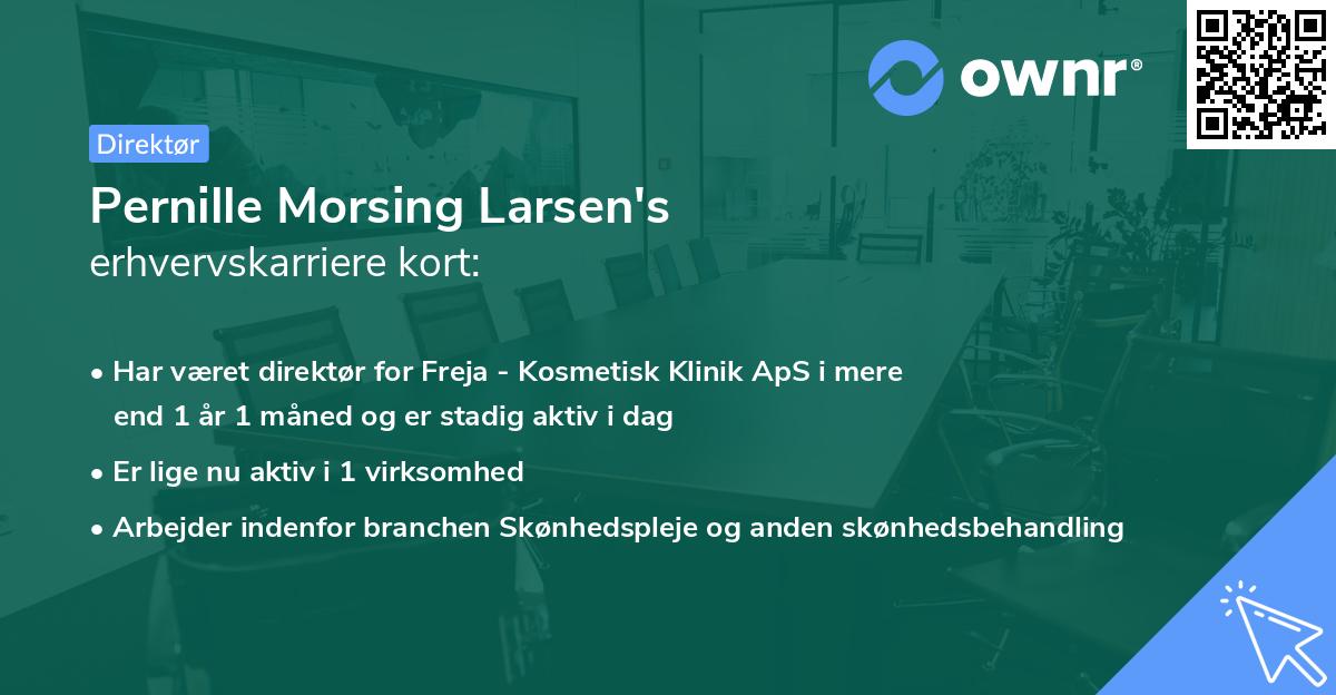 Pernille Morsing Larsen's erhvervskarriere kort