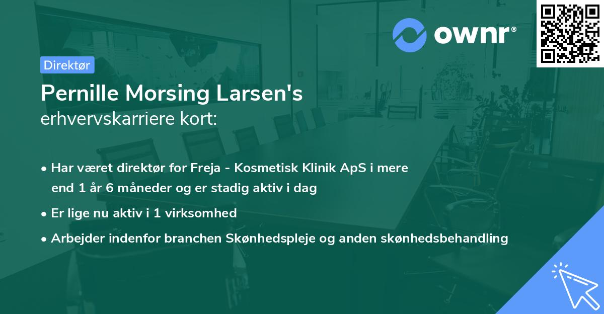 Pernille Morsing Larsen's erhvervskarriere kort