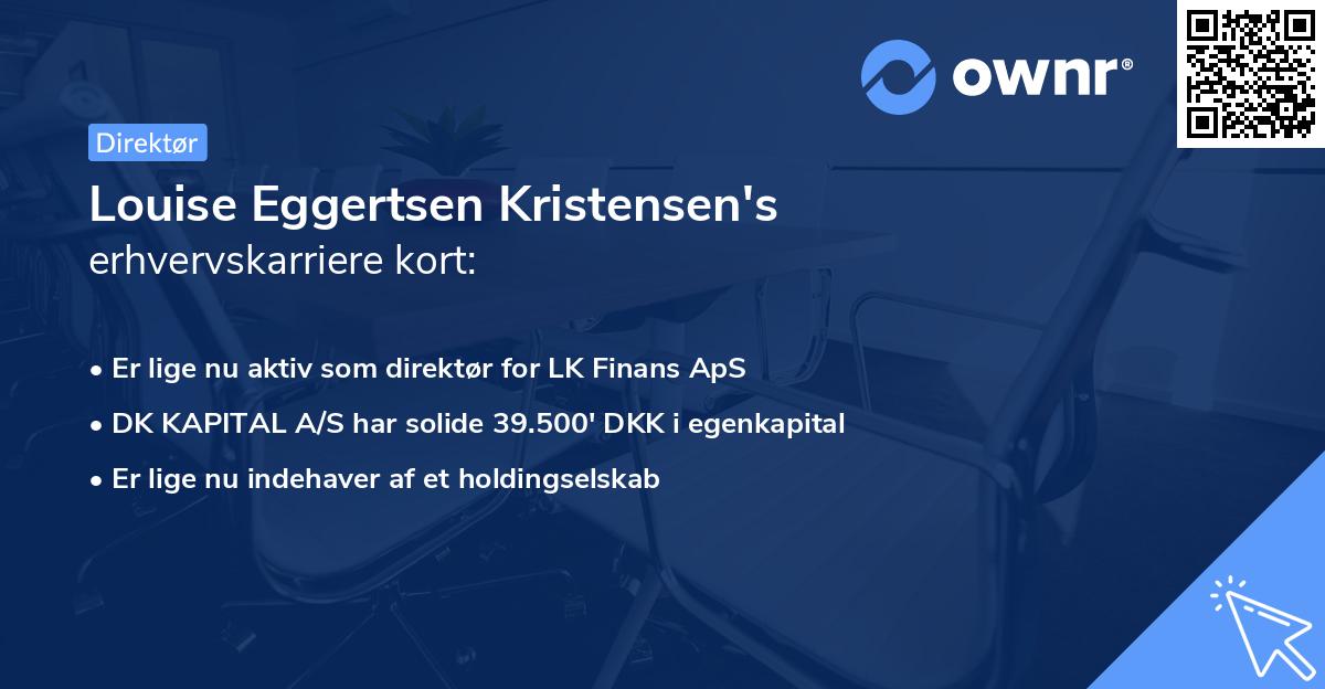 Louise Eggertsen Kristensen's erhvervskarriere kort